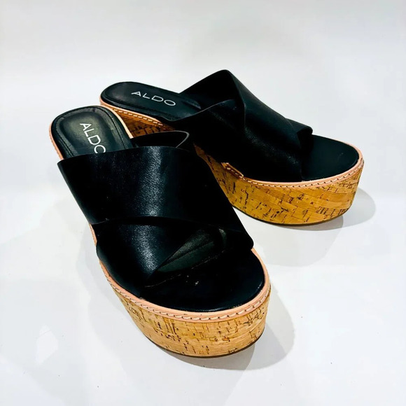ALDO Lateefa black patform sandals - Picture 7 of 11
